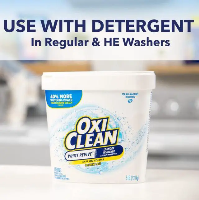 Alt view image 2 of 7 - OxiClean White Revive Laundry Whitener and Laundry Stain Remover Powder, 3 lb