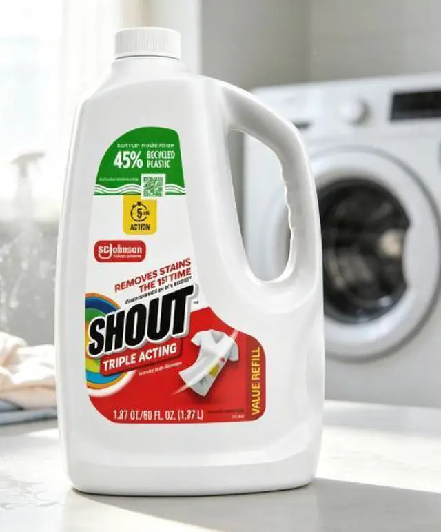 Main image of Shout Active Enzyme Laundry Stain Remover Refill, Triple-Acting Formula Clings, Penetrates, and Lifts 100+ Types of Everyday Stains 60 fl oz