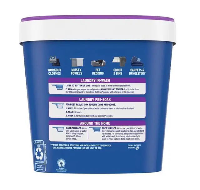 Alt view image 5 of 5 - OxiClean Odor Blasters Versatile Odor and Laundry Stain Remover Powder, 5 lb