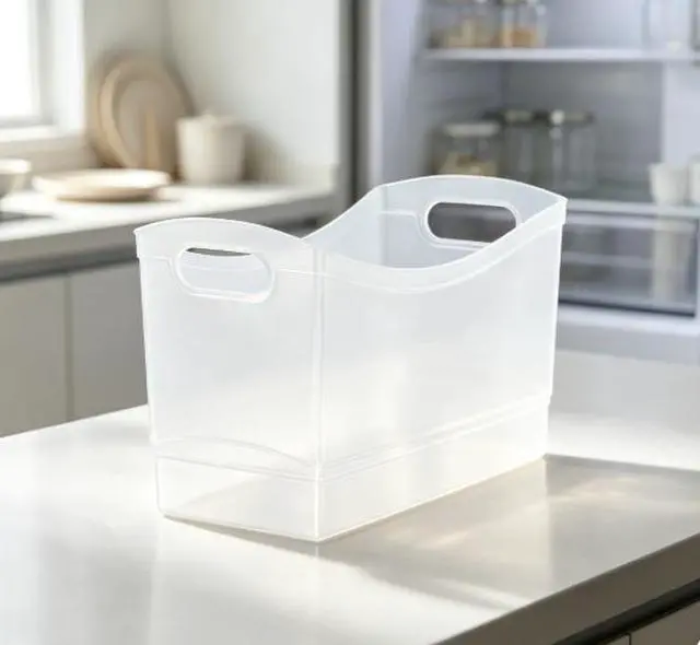 Alt view image 8 of 13 - 12 Quart Clear Narrow Plastic Storage Bin,OpenTop Stackable Organizer Container With BuiltIn Handles,for Pantry,Office,Toys & Household Supplies,12.9"×6.7"×9.6"