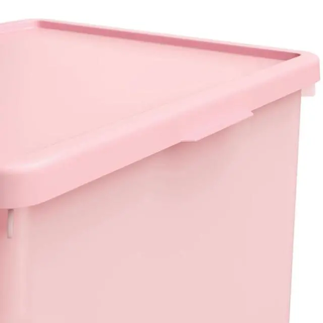 Alt view image 5 of 6 - Mainstays Kids Large Plastic Storage Bin with Lid, Pink