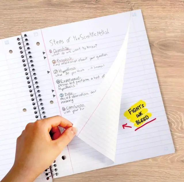 Alt view image 4 of 5 - Five Star Spiral Notebook + Study App, 5 Subject, Wide Ruled, 8" x 10.5", Amethyst