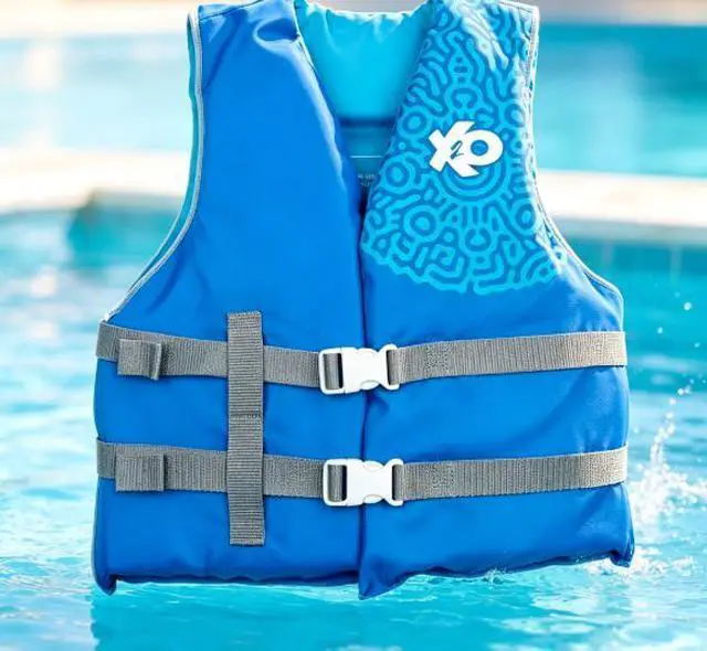 Main image of X2O Universal Youth Open-Sided Life Vest and Jacket, 50lbs - 90lbs, Blue Ocean Coral, Unisex