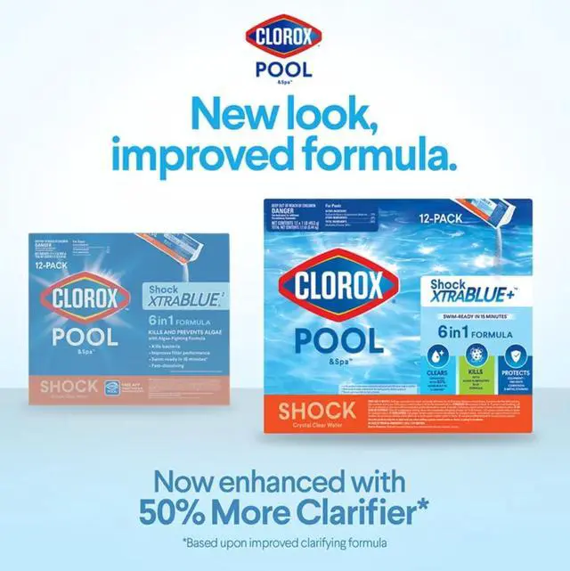 Alt view image 3 of 5 - Clorox Pool&Spa Shock XtraBlue+ Granules Swimming Pool Shock, 1lb for sanitization