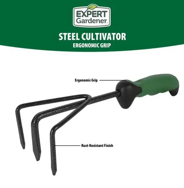 Alt view image 6 of 6 - Expert Gardener Steel Hand Cultivator