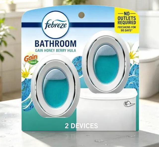 Main image of Febreze BATH Air Freshener Gain Honey Berry Hula, 2 count