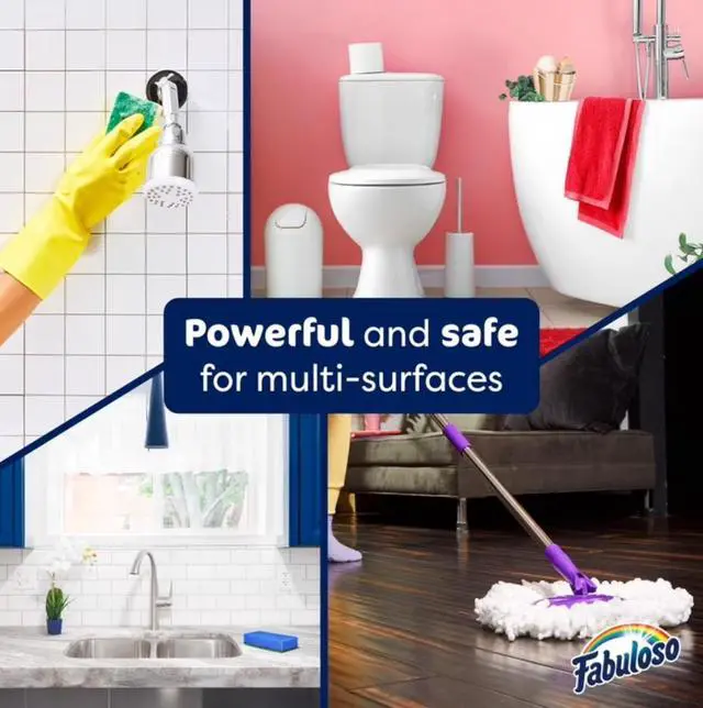Alt view image 5 of 6 - Fabuloso 2X Multi-Purpose Cleaner, No Rinse Floor Cleaner, Lavender Scent, 56 fl oz