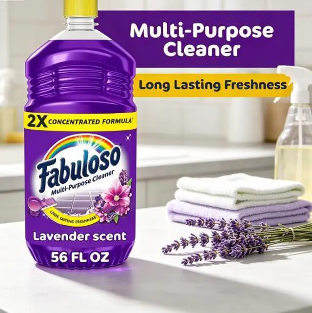 Main image of Fabuloso 2X Multi-Purpose Cleaner, No Rinse Floor Cleaner, Lavender Scent, 56 fl oz