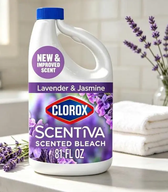 Main image of Clorox Scentiva Scented Bleach, Lavender & Jasmine, 81 fl oz