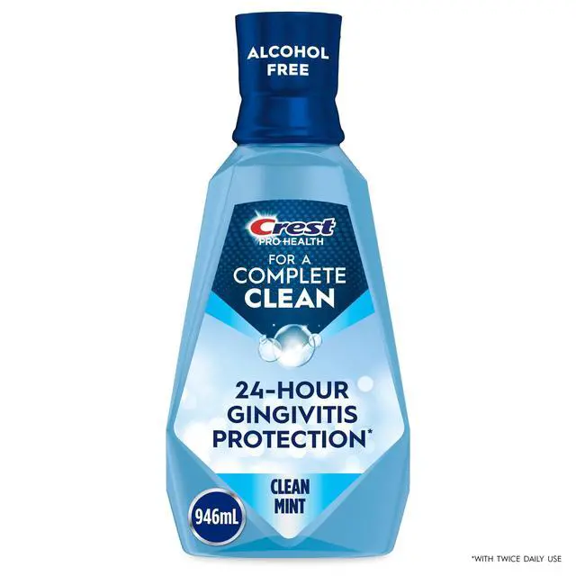 Alt view image 5 of 6 - Crest Mouthwash, Pro-Health Mouthwash, Alcohol-Free Oral Rinse, Clean Mint, 1L, 946mL (33.8 fl oz)
