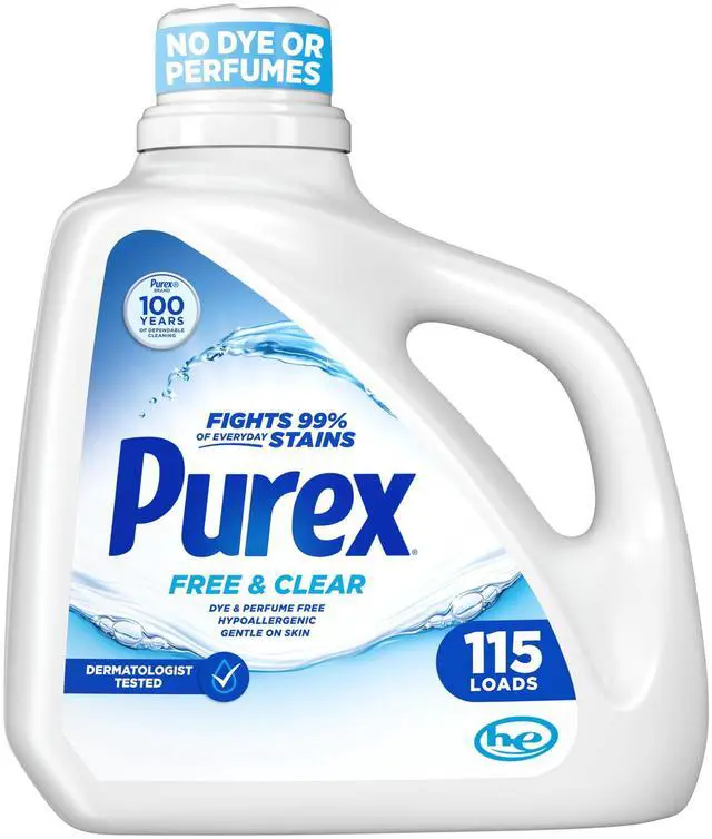 Main image of Purex Free & Clear Liquid Detergent, Sensitive Skin, 150 fl oz, 115 loads