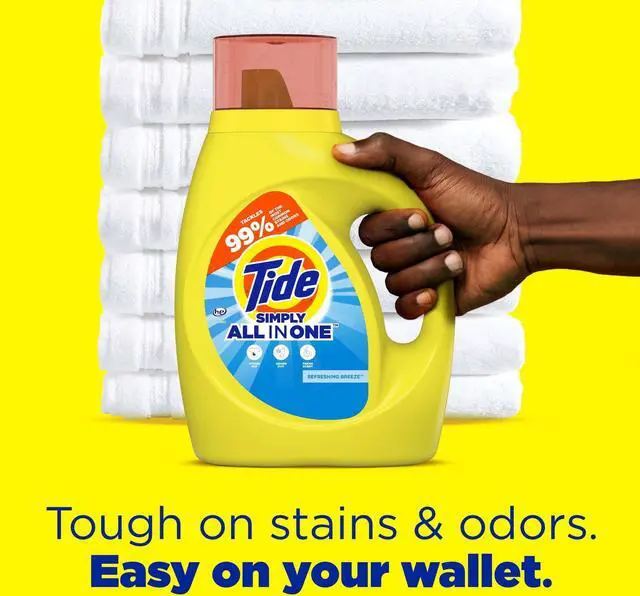 Alt view image 7 of 7 - Tide Simply Liquid Laundry Detergent, Refreshing Breeze Scent, 84 fl oz, 64 Loads