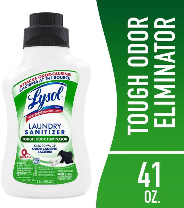 Main image of Lysol Tough Odor Eliminator Laundry Sanitizer Additive, 0% Bleach, Eliminates Odor Causing Bacteria, 41 fl oz