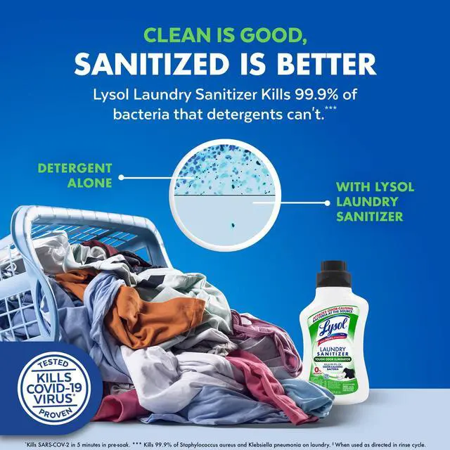 Alt view image 5 of 6 - Lysol Tough Odor Eliminator Laundry Sanitizer Additive, 0% Bleach, Eliminates Odor Causing Bacteria, 41 fl oz
