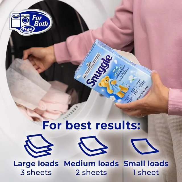 Alt view image 6 of 6 - Snuggle Blue Sparkle Cuddle Up Fresh Dryer Sheets, 200 Count