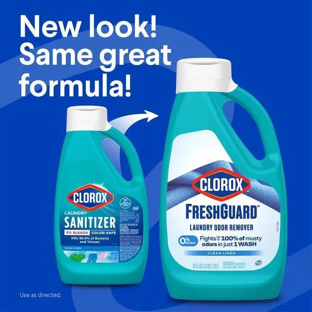Alt view image 5 of 6 - Clorox Fresh Guard Laundry Odor Remover, 0% Bleach, Color Safe, Clean Linen Scent, 42 fl oz