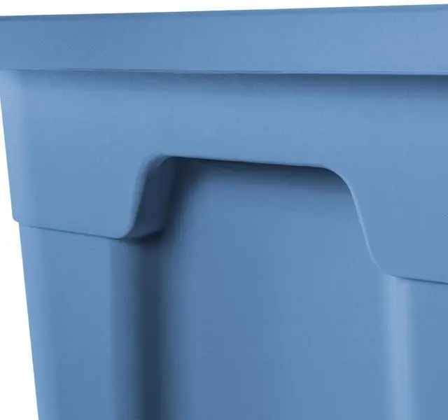 Alt view image 5 of 7 - Sterilite 18 Gallon Tote, Plastic Storage Bin with Snap-on Lid, Stackable, Blue