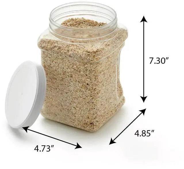 Alt view image 2 of 7 - (2 pack) Mainstays 2-Quart Plastic Clear Canister with White Twist-Top Lid (1 Each) 4.85" x 4.73" x 7.30", A Practical Choice for Pantry Organization and Food Storage