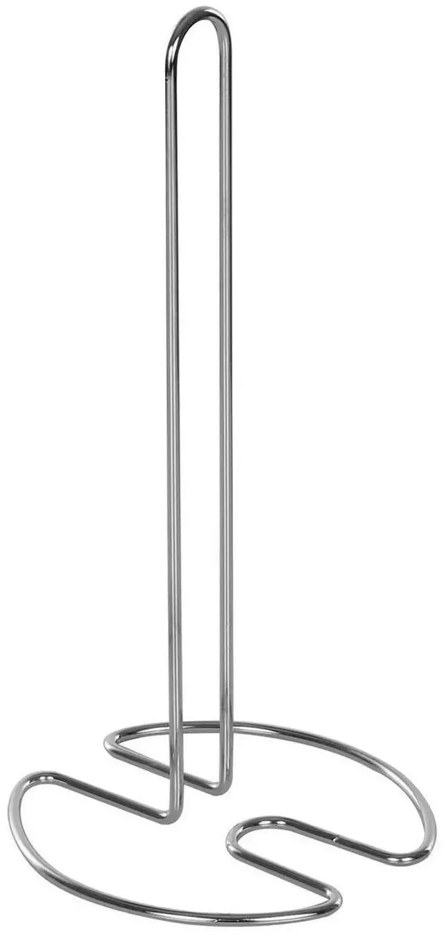 Alt view image 3 of 6 - Mainstays Countertop Paper Towel Holder Stand, Silver Metal Kitchen Paper Towel Roll Holder and Dispenser for Kitchen Counter Storage