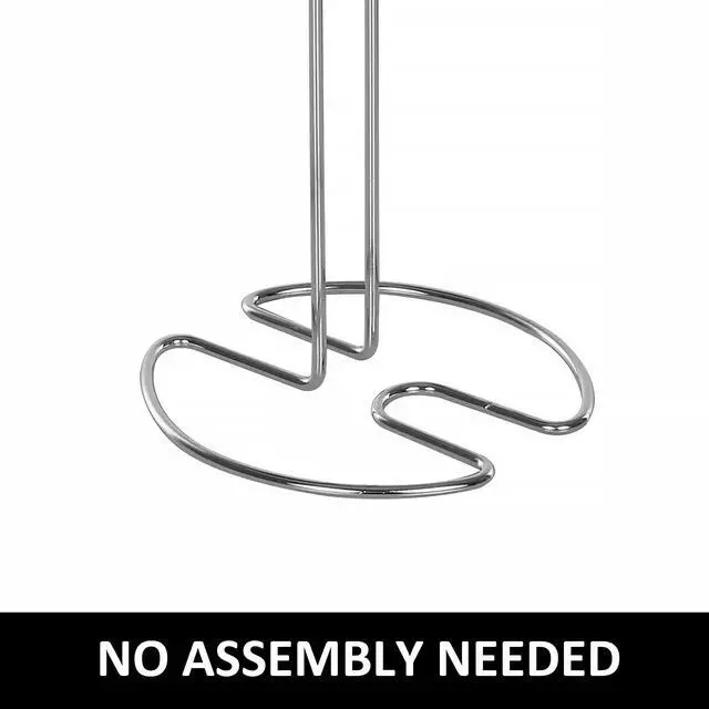 Alt view image 5 of 6 - Mainstays Countertop Paper Towel Holder Stand, Silver Metal Kitchen Paper Towel Roll Holder and Dispenser for Kitchen Counter Storage