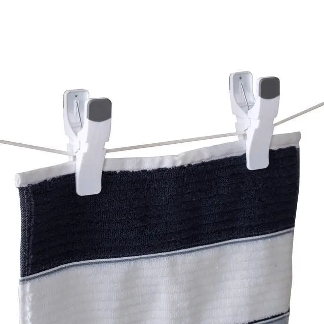 Alt view image 5 of 7 - Mainstays Plastic Jumbo Clothespins, Strong Grip, White, 18Count