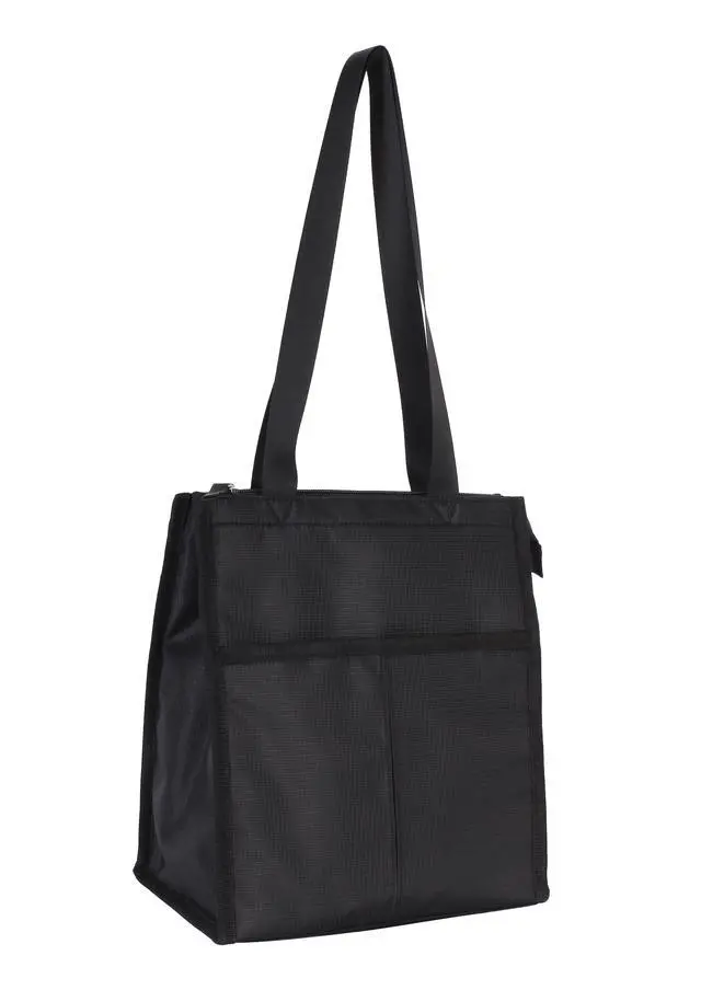 Alt view image 2 of 5 - Mainstays Black Polyester Zippered Reusable Lunch Bag, 7.5 L