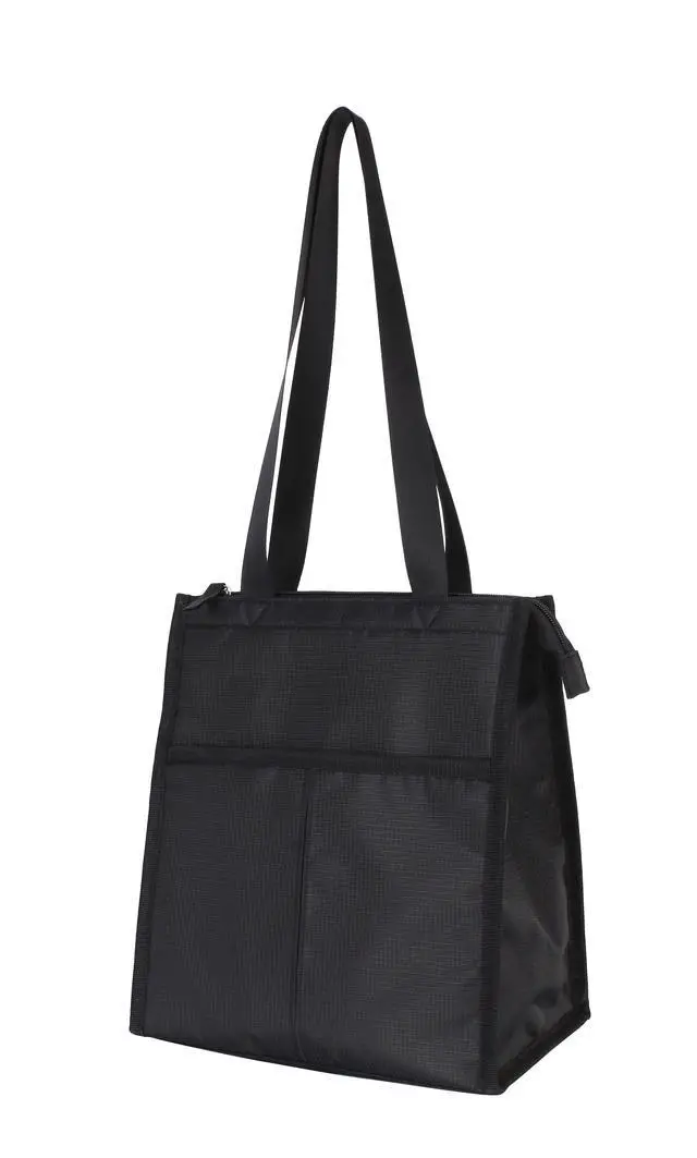 Alt view image 5 of 5 - Mainstays Black Polyester Zippered Reusable Lunch Bag, 7.5 L