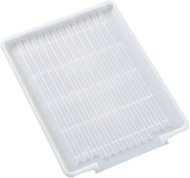 Alt view image 2 of 5 - Mainstays Large Clear Plastic Dish Drying Drain Board, Kitchen Sink Dish Drainer Tray for Countertop Drying
