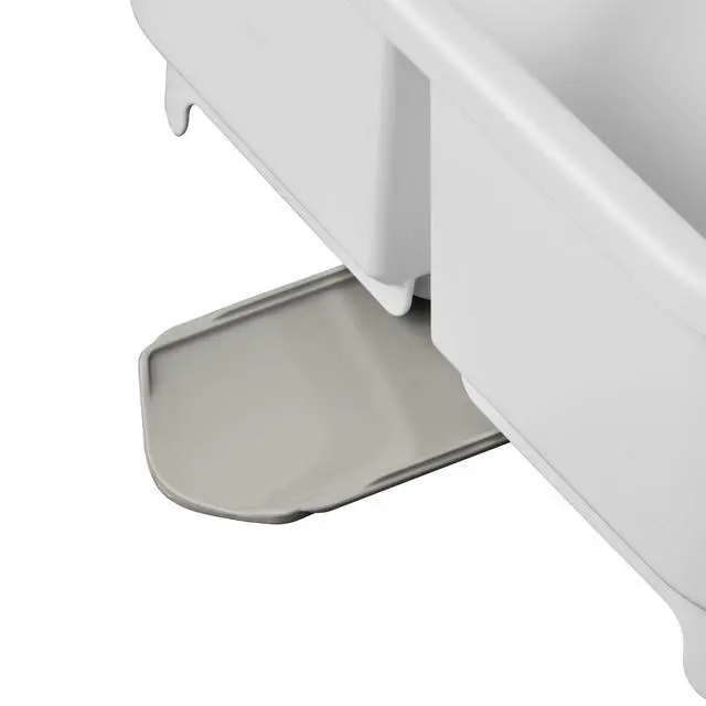 Alt view image 4 of 7 - Mainstays Kitchen Sink Organizer Set with Self-Draining Caddy, Soap Dispenser, Sponge Holder and Retractable Spout for Sink Storage, White
