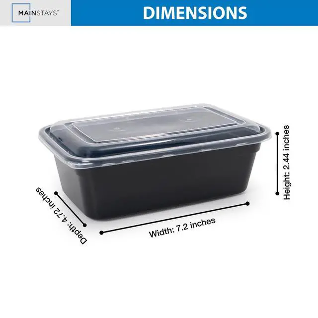 Alt view image 3 of 6 - Mainstays 10 piece (5 Containers + 5 Lids) 3-Cup Snack Meal Prep, BPA-Free, Microwave & Dishwasher Safe