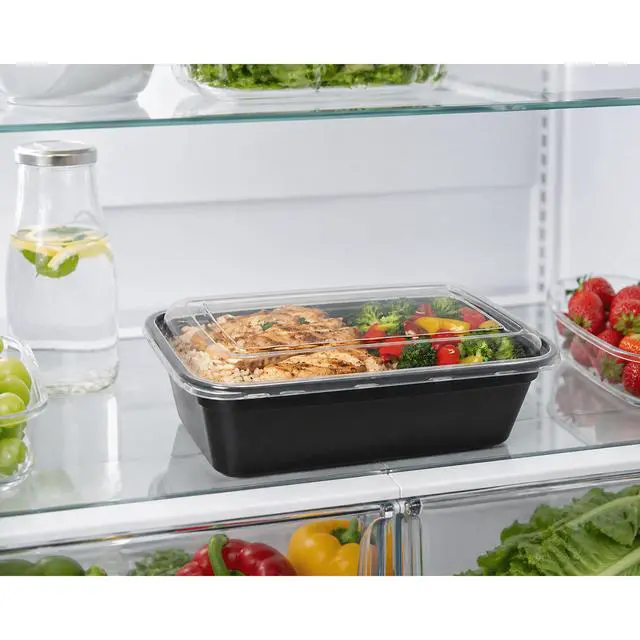 Alt view image 6 of 6 - Mainstays 10 piece (5 Containers + 5 Lids) 3-Cup Snack Meal Prep, BPA-Free, Microwave & Dishwasher Safe