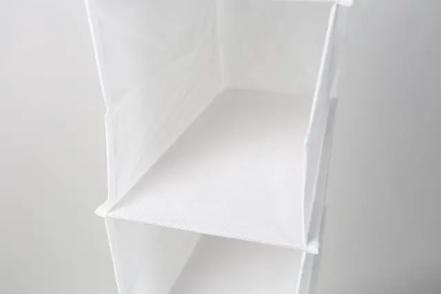 Alt view image 2 of 6 - Mainstays 10 Shelf Hanging Closet Storage Shoe Organizer for Shoes, Non Woven, Arctic White
