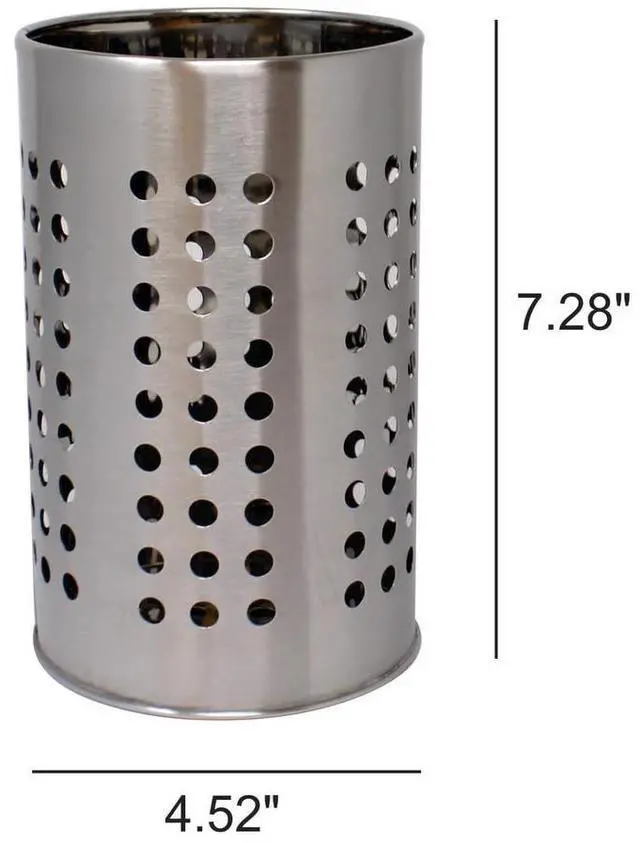 Alt view image 2 of 5 - Mainstays Utensil Holder, Stainless Steel Kitchen Utensil Organizer for Countertop Storage