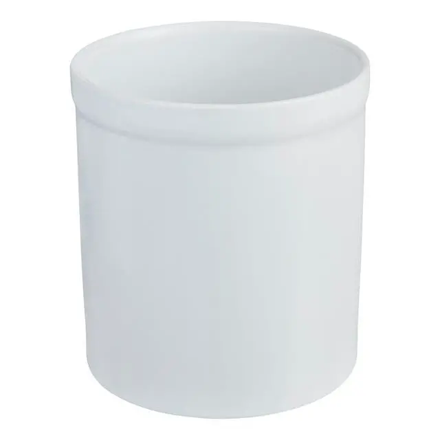 Alt view image 4 of 4 - Mainstays Glazed Stoneware Kitchen Utensil Holder, Ceramic Countertop Utensil Crock for Spoons, Spatulas and Cooking Tools, White
