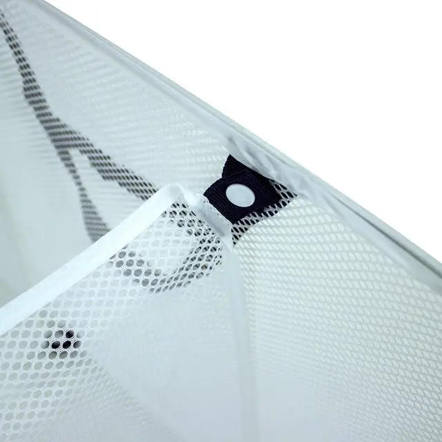 Alt view image 4 of 6 - Mainstays Pop-Up Mesh Triple Sort Laundry Basket with Three Compartments, White, 16" x 16" x 28"