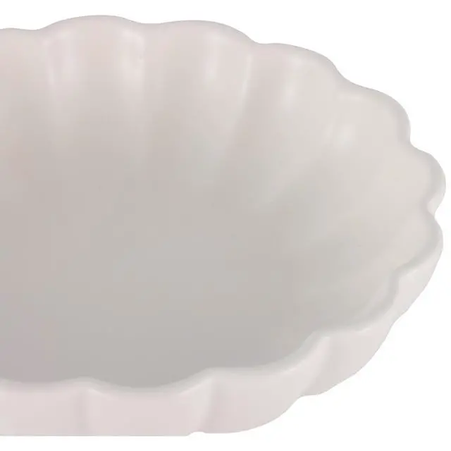 Alt view image 6 of 7 - Mainstays Scalloped White Decorative Tabletop Bowl