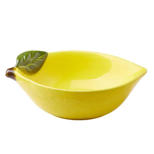 Alt view image 4 of 7 - Mainstays Yellow Ceramic Lemon Bowl, 8.07" L x 5.51" W x 2.75" H