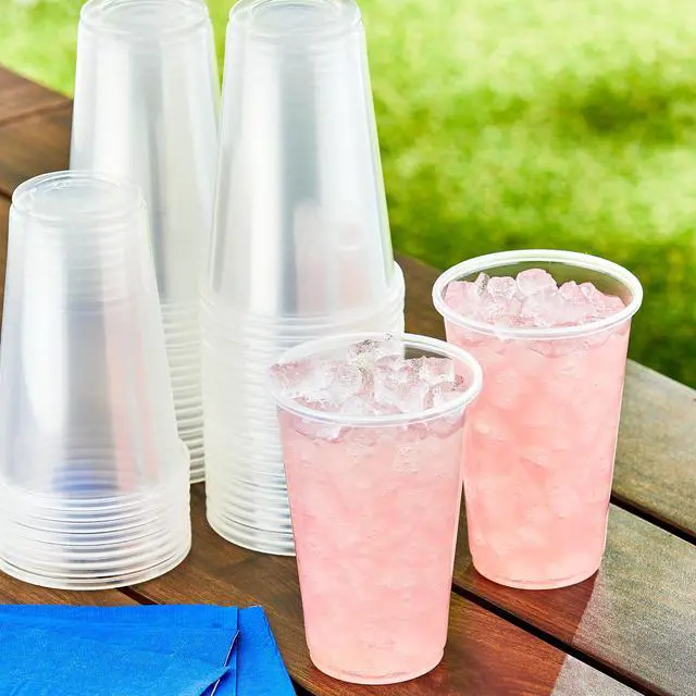 Alt view image 2 of 4 - Great Value Disposable Plastic Cups, Clear, 16 fl oz, 50 Count