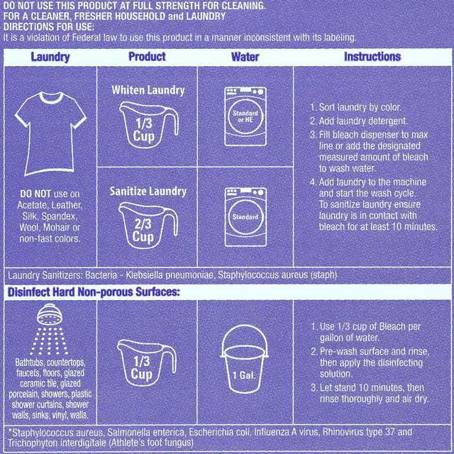 Alt view image 6 of 6 - Great Value Concentrated Liquid Bleach, 121 fl oz