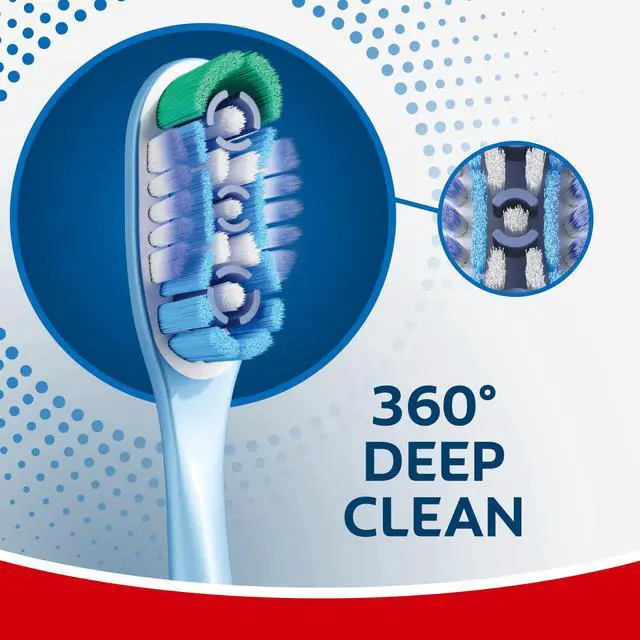 Alt view image 5 of 6 - Colgate 360 Deep Clean Toothbrush Pack, Medium Adult Toothbrushes, 2 Pack