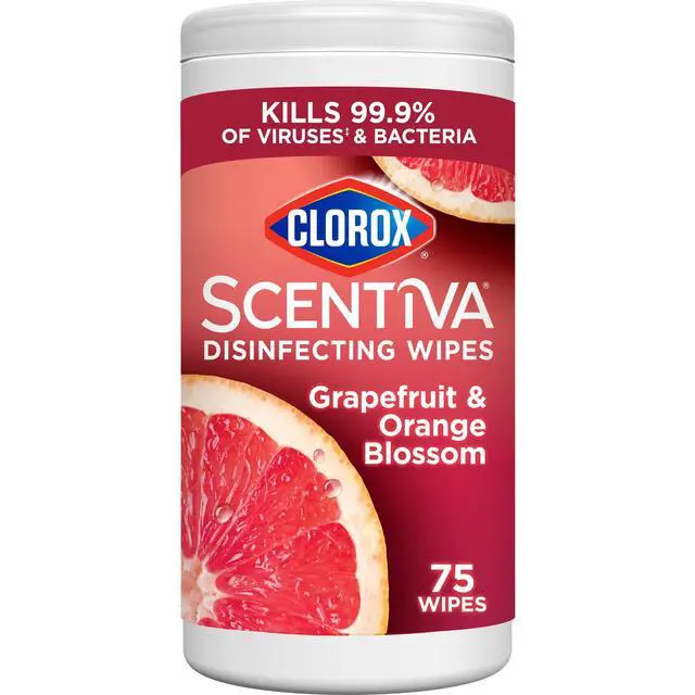 Alt view image 4 of 6 - Clorox Scentiva Bleach-Free Cleaning Wipes, Grapefruit & Orange Blossom, 75 Count