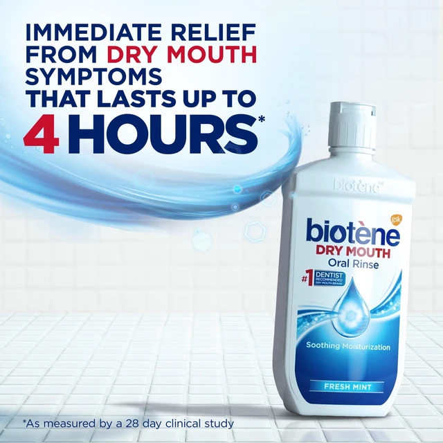 Alt view image 4 of 5 - Biotene Oral Rinse Moisturizing Mouthwash for Dry Mouth Relief, Mint, for Children & Adults 16 Fl Oz