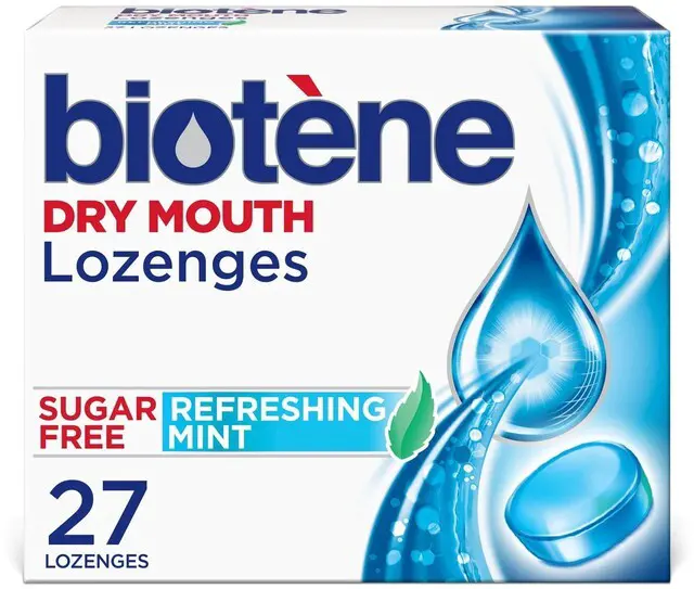 Main image of Biotene Dry Mouth Lozenges for Fresh Breath, Refreshing Mint - 27 Count, for 12+ Years