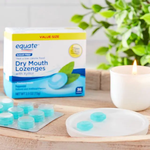 Alt view image 2 of 5 - Equate Sugar-Free Dry Mouth Relief Lozenges, Peppermint, 2.5 oz, 36 Count