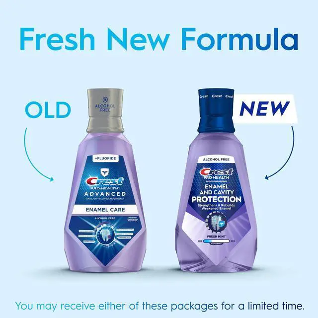 Alt view image 2 of 5 - Crest Mouthwash Pro-Health Enamel & Cavity Protection, 6-in-1 benefits, Alcohol Free, Fresh Mint, 1 L (33.8 fl oz)
