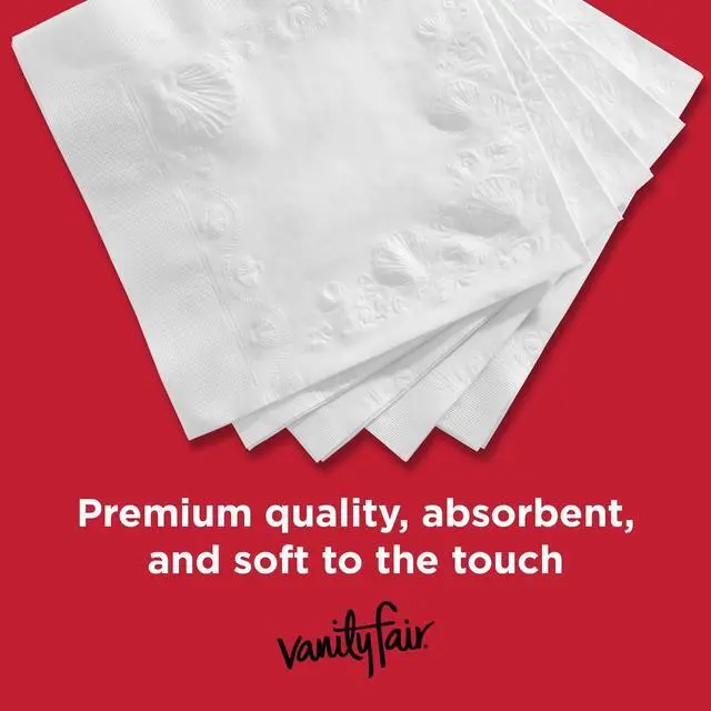 Alt view image 3 of 6 - Vanity Fair Everyday 6.5 in x 6.35 in 2-Ply White Napkins (300 Count)