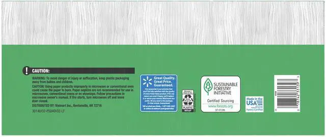 Alt view image 7 of 7 - Great Value Everyday Paper Napkins, White, 400 Count, 1-Ply Disposable