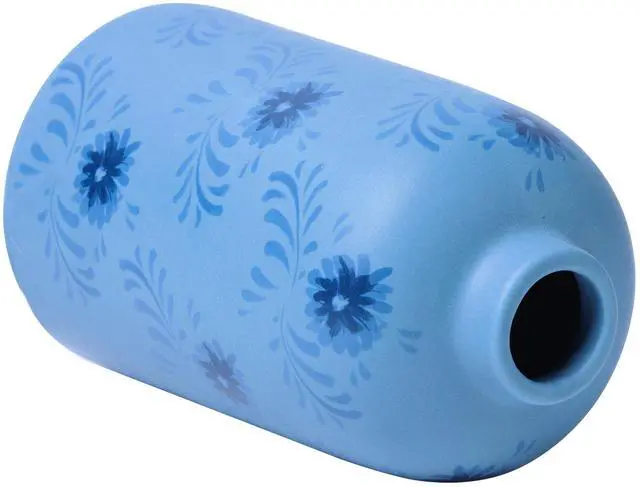 Alt view image 4 of 7 - Mainstays By Becky G. & Alejandra Small 6.38" Blue Flower Decorative Ceramic Vase
