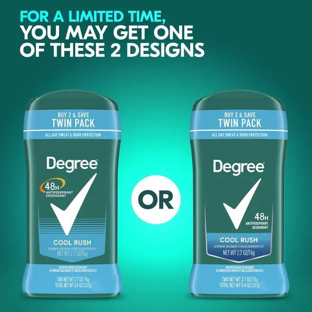 Alt view image 3 of 4 - Degree Men Original Antiperspirant Deodorant for Men Cool Rush Twin Pack, 2.7oz
