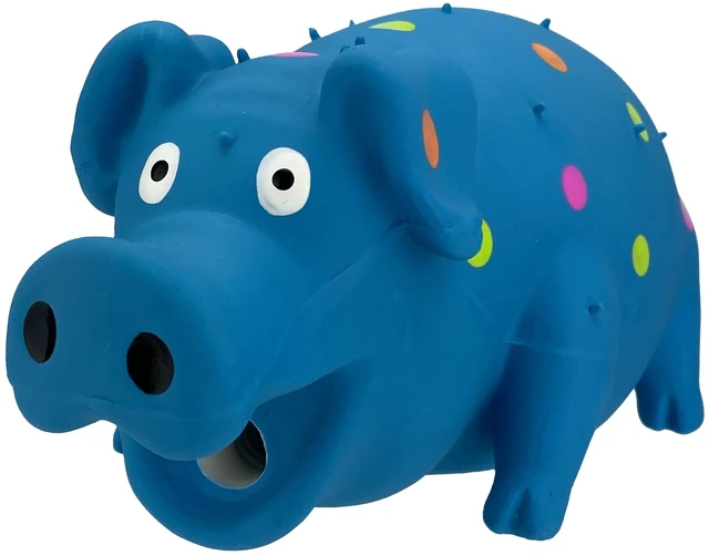 Main image of Vibrant Life Multicolor Pig Latex Dog Toy, Chew Level 1